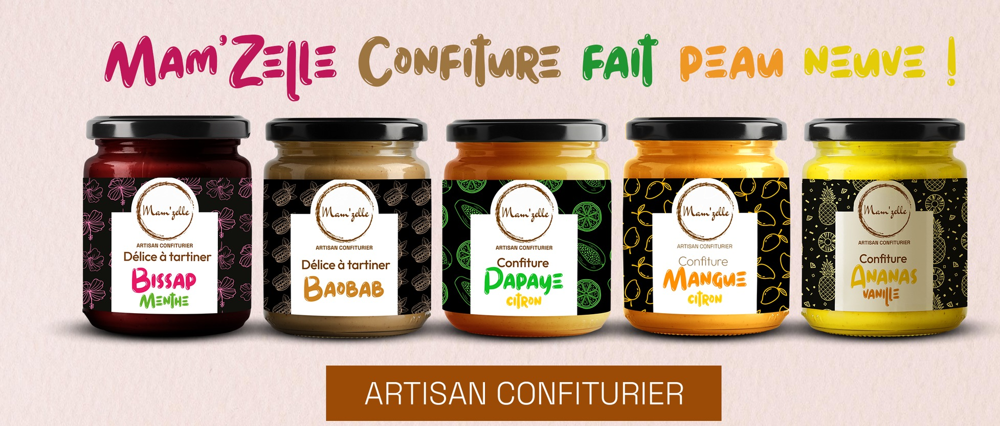 Gamme Mam'zelle Confiture — 5 saveurs artisanales
